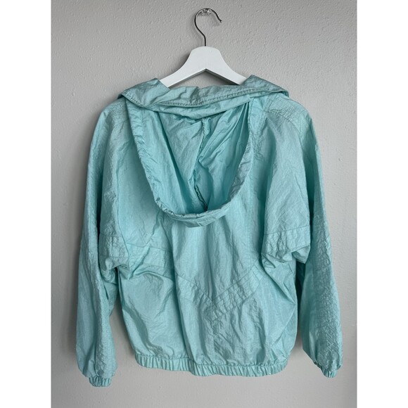 VINTAGE 80s 90s Windbreaker Jacket Light Blue Size Small Pacific Trail - Picture 6 of 8